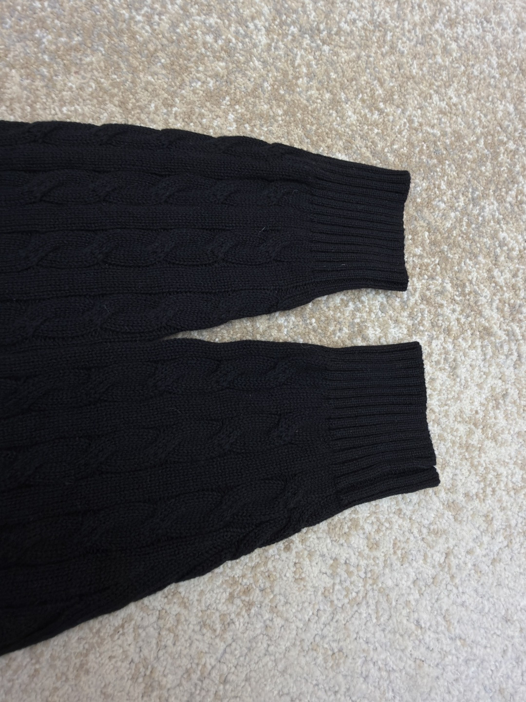 Ralph Lauren 拉夫劳伦 刺绣连帽绞花毛衣 针织衫 长袖 黑色 粉色 B0 211A90918-001