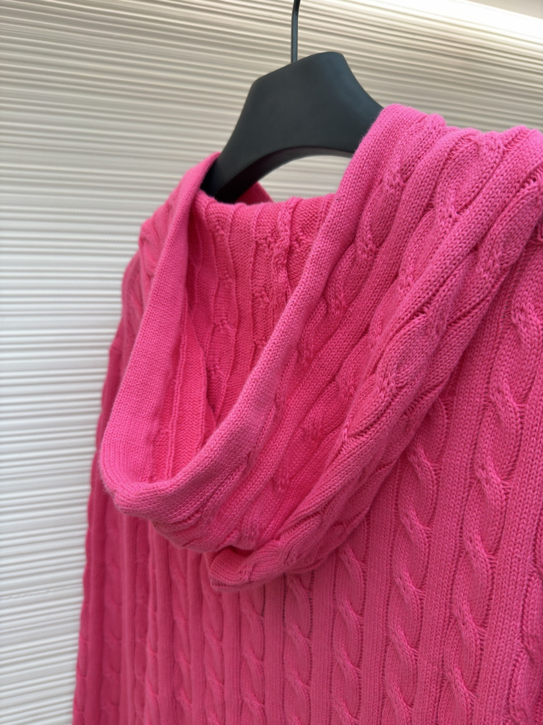 Ralph Lauren 拉夫劳伦 刺绣连帽绞花毛衣 针织衫 长袖 黑色 粉色 B0 211A90918-001