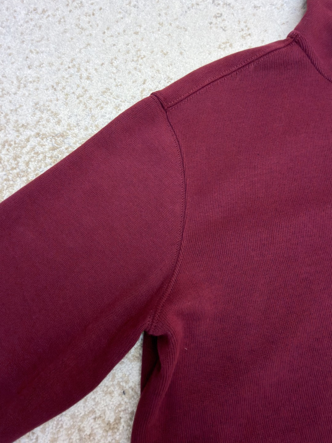 Ralph Lauren 拉夫劳伦 金色刺绣半拉链高领卫衣 外套 长袖 黑色 酒红色 B0 710981468-001