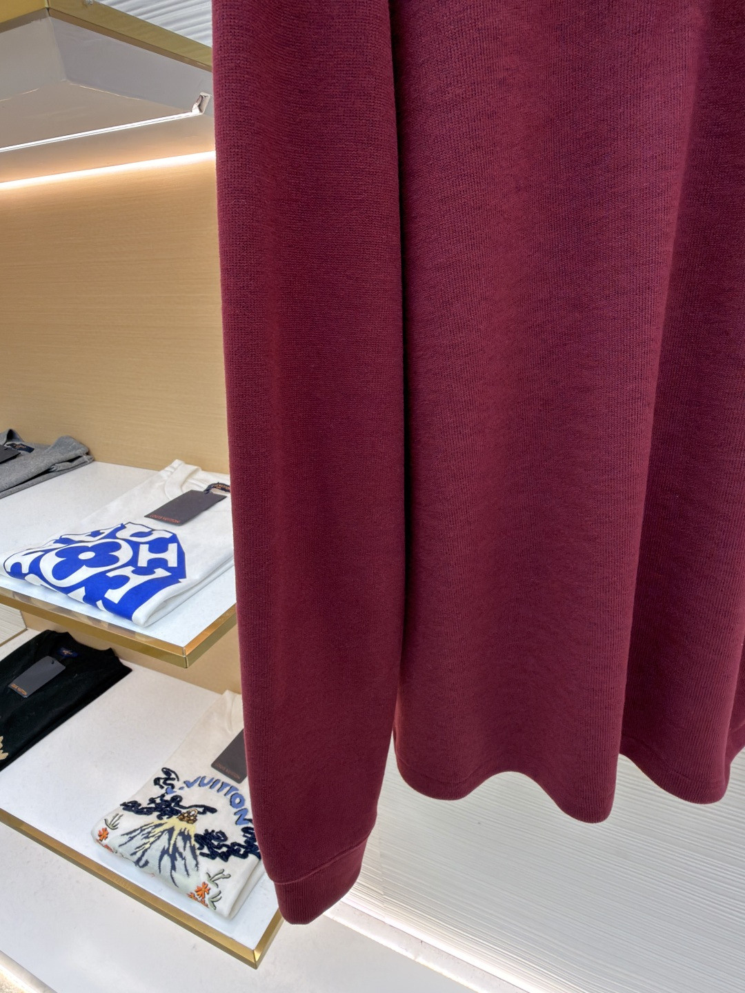 Ralph Lauren 拉夫劳伦 金色刺绣半拉链高领卫衣 外套 长袖 黑色 酒红色 B0 710981468-001