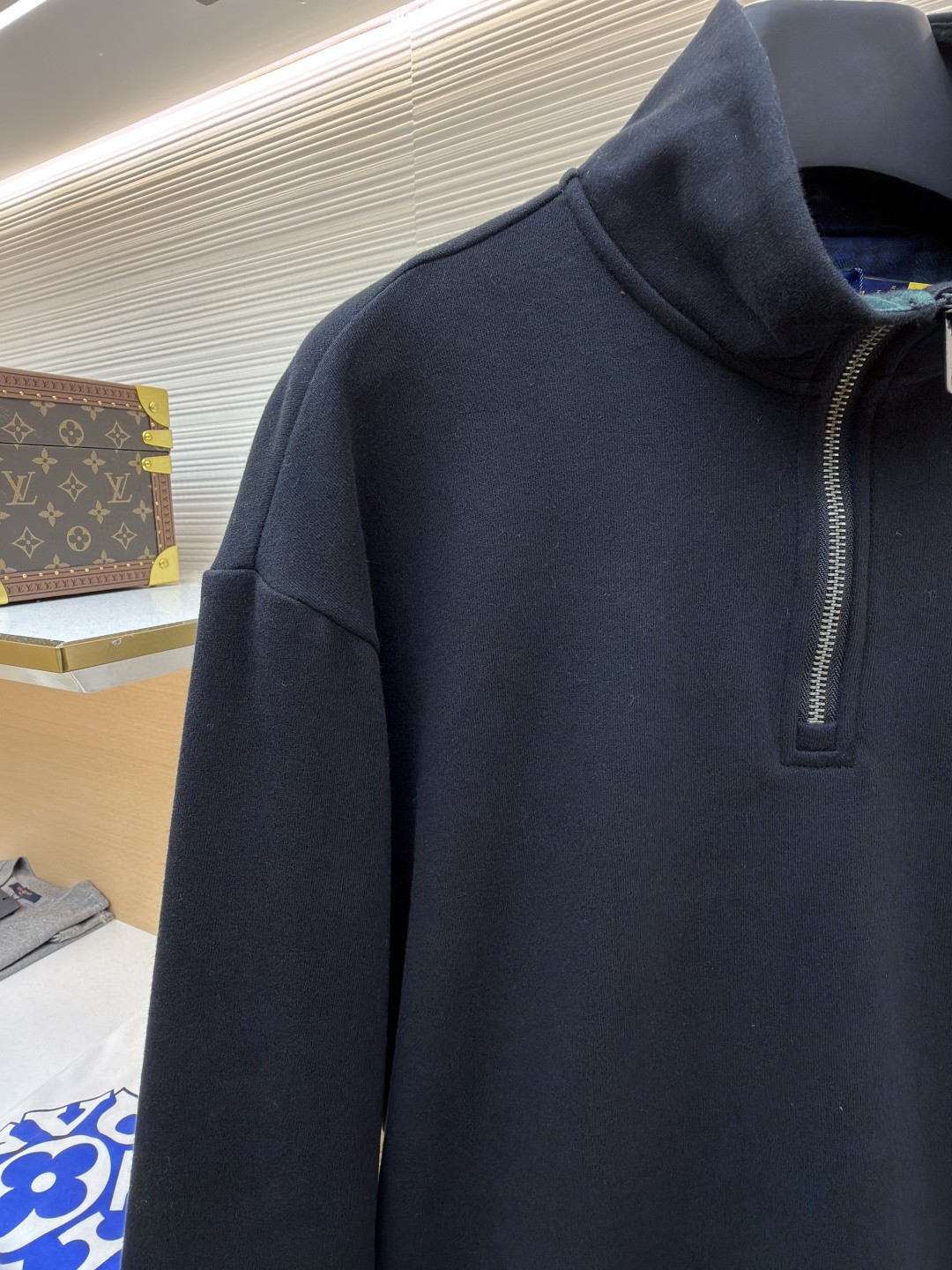 Ralph Lauren 拉夫劳伦 金色刺绣半拉链高领卫衣 外套 长袖 黑色 酒红色 B0 710981468-001