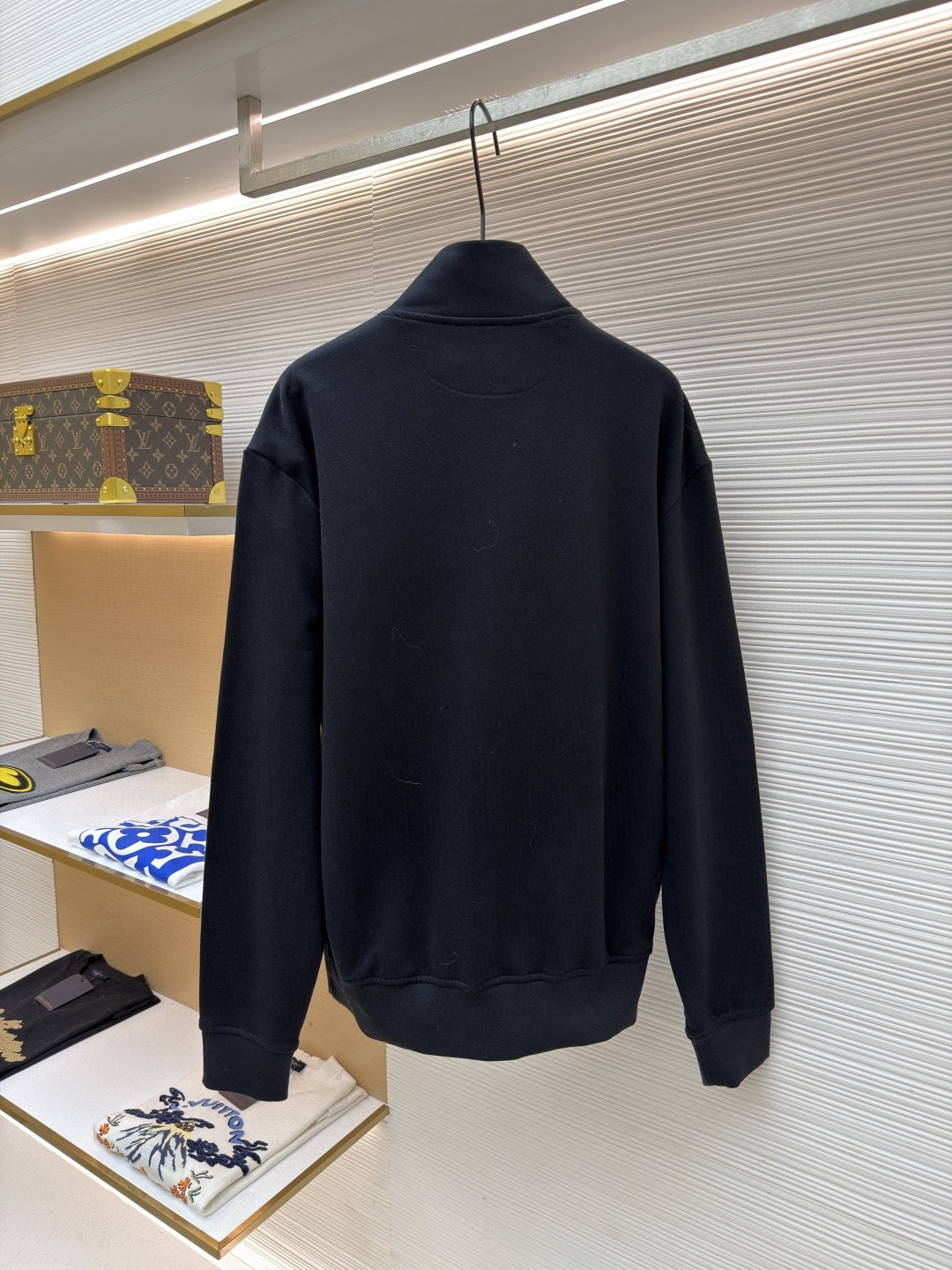 Ralph Lauren 拉夫劳伦 金色刺绣半拉链高领卫衣 外套 长袖 黑色 酒红色 B0 710981468-001