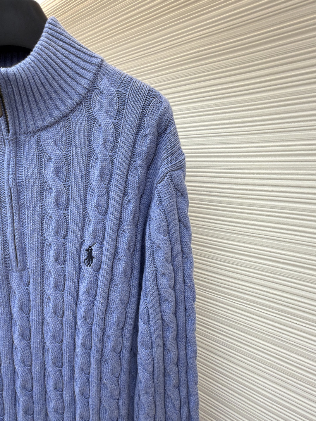 Ralph Lauren 拉夫劳伦 绞花编结拉链针织衫 毛衣 外套 长袖 灰色 藏蓝色 米白色 蓝色 B0 MNPOSWE16820447-020
