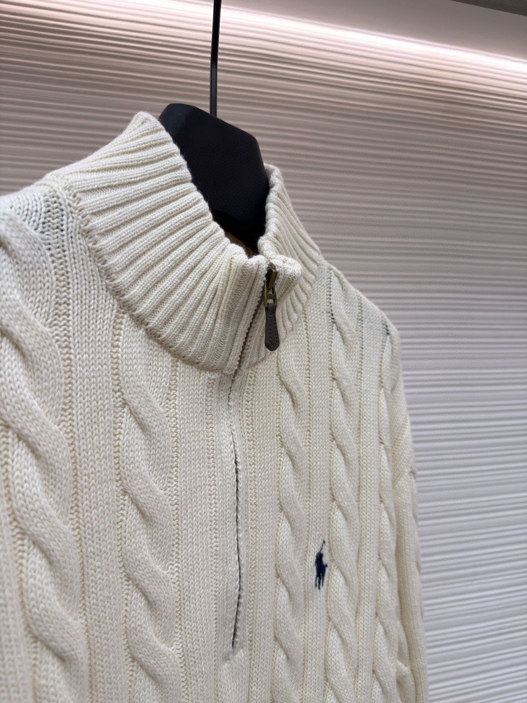 Ralph Lauren 拉夫劳伦 绞花编结拉链针织衫 毛衣 外套 长袖 灰色 藏蓝色 米白色 蓝色 B0 MNPOSWE16820447-020