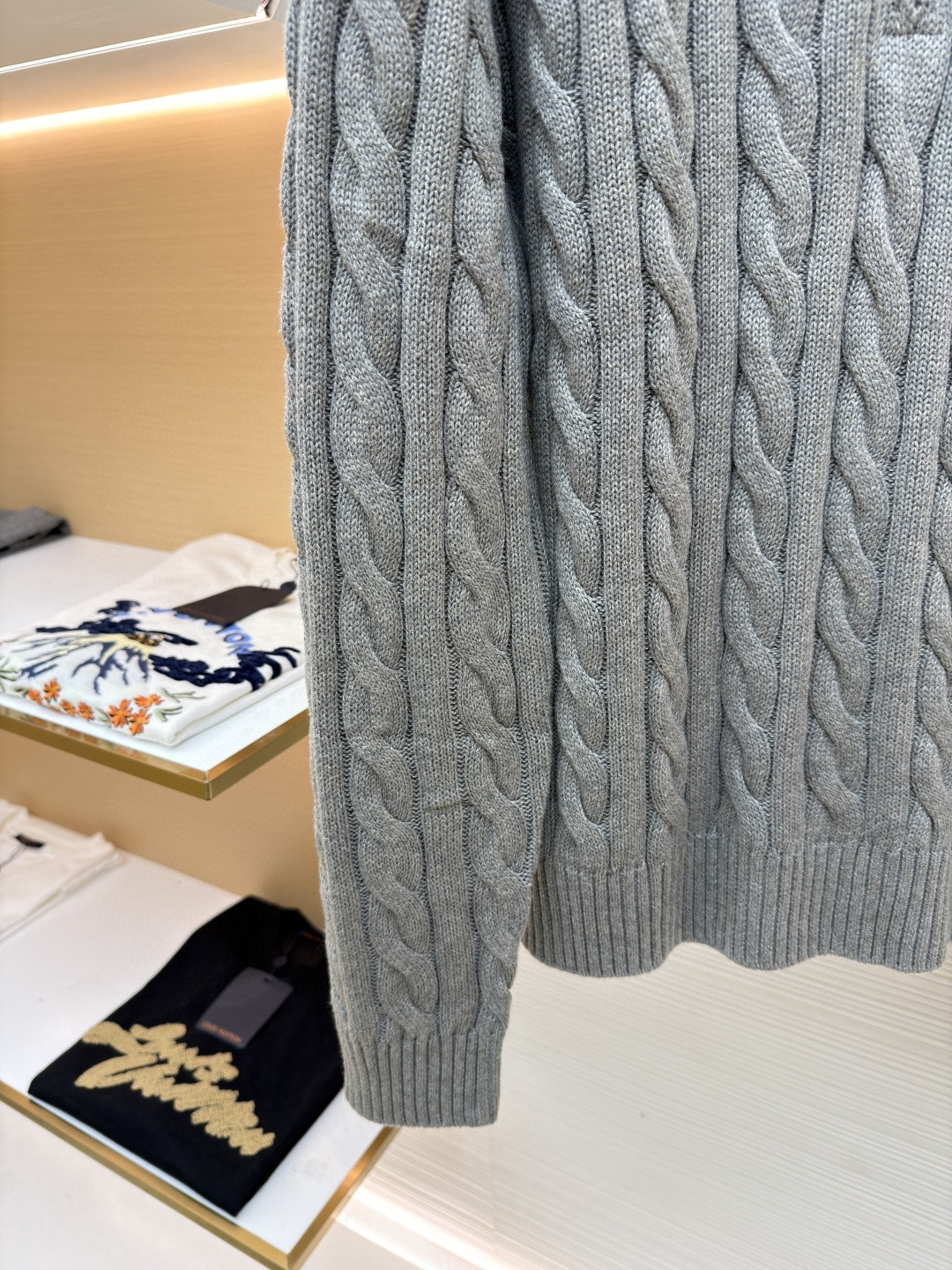 Ralph Lauren 拉夫劳伦 绞花编结拉链针织衫 毛衣 外套 长袖 灰色 藏蓝色 米白色 蓝色 B0 MNPOSWE16820447-020