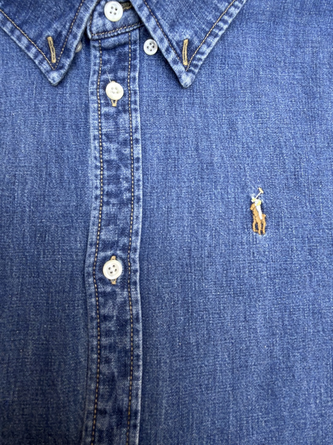 Ralph Lauren 拉夫劳伦 彩色刺绣牛仔衬衫 牛仔衣 外套 长袖 蓝色 B0 710548537-001