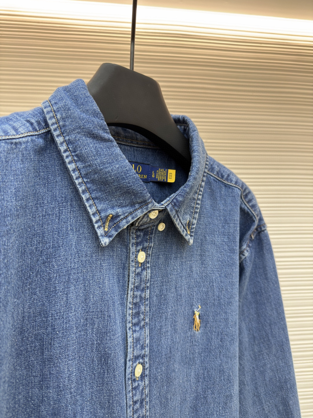 Ralph Lauren 拉夫劳伦 彩色刺绣牛仔衬衫 牛仔衣 外套 长袖 蓝色 B0 710548537-001