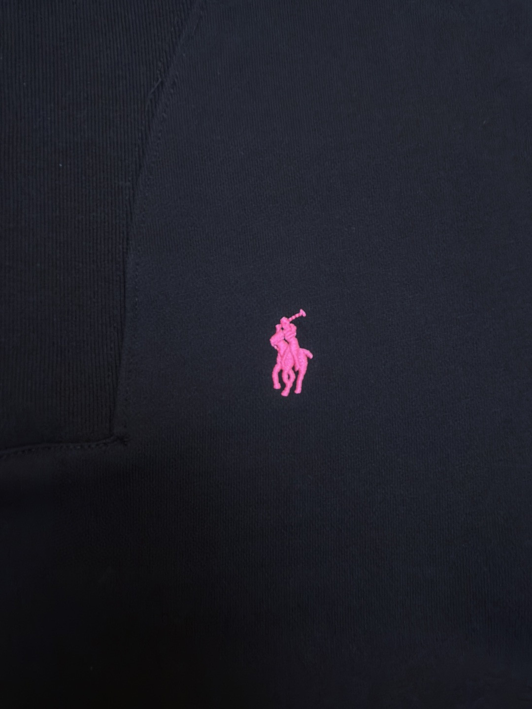 Ralph Lauren 拉夫劳伦 粉标半高领连帽卫衣 外套 长袖 黑色 B0 WMPOKNINFB20906