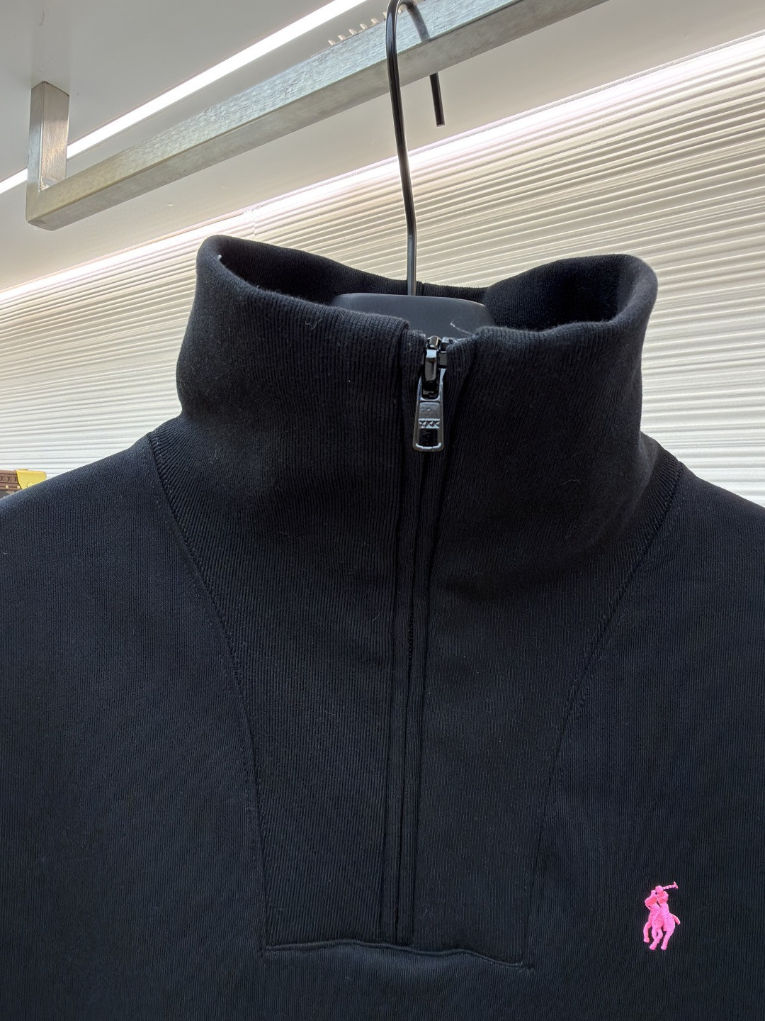 Ralph Lauren 拉夫劳伦 粉标半高领连帽卫衣 外套 长袖 黑色 B0 WMPOKNINFB20906