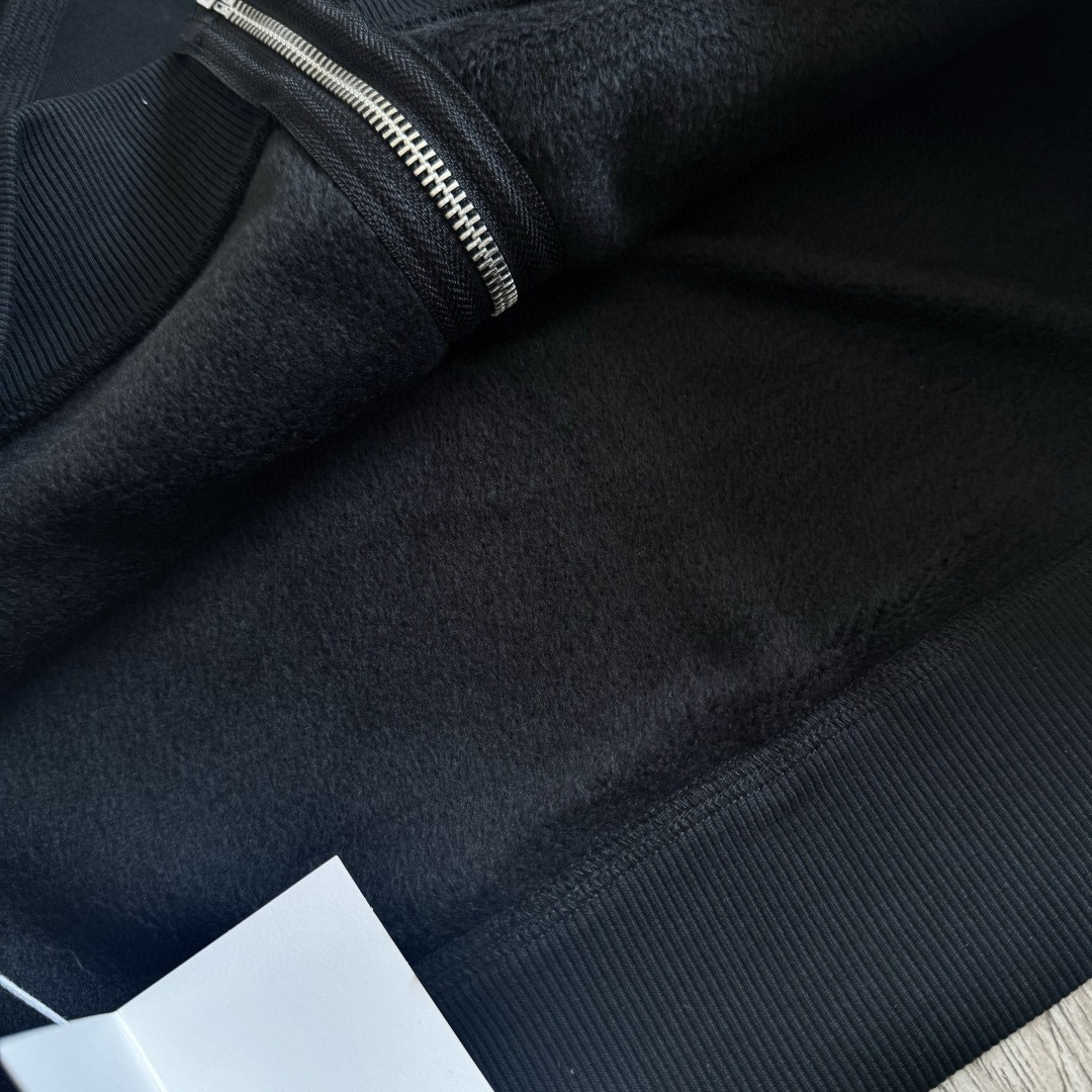 925纯银 Chrome Hearts 克罗心 梵文字母logo内里薄绒拉链卫衣 外套 长袖 黑色 A5