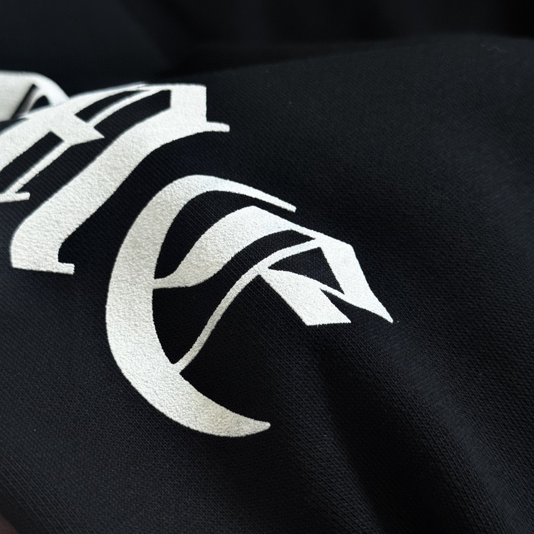 925纯银 Chrome Hearts 克罗心 梵文字母logo内里薄绒拉链卫衣 外套 长袖 黑色 A5