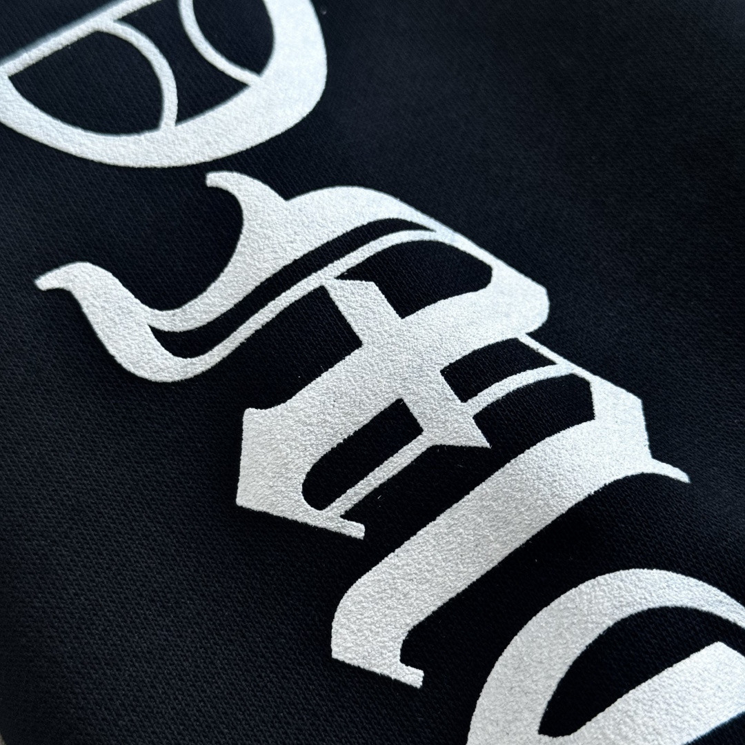 925纯银 Chrome Hearts 克罗心 梵文字母logo内里薄绒拉链卫衣 外套 长袖 黑色 A5