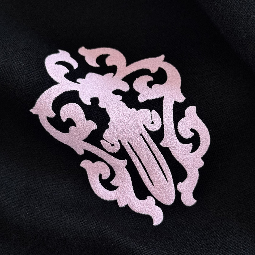 Chrome Hearts 克罗心 Deadly Doll 联名款 马蹄 美少女内里抓绒连帽卫衣 套头 外套 黑色 A5 CH-4355173