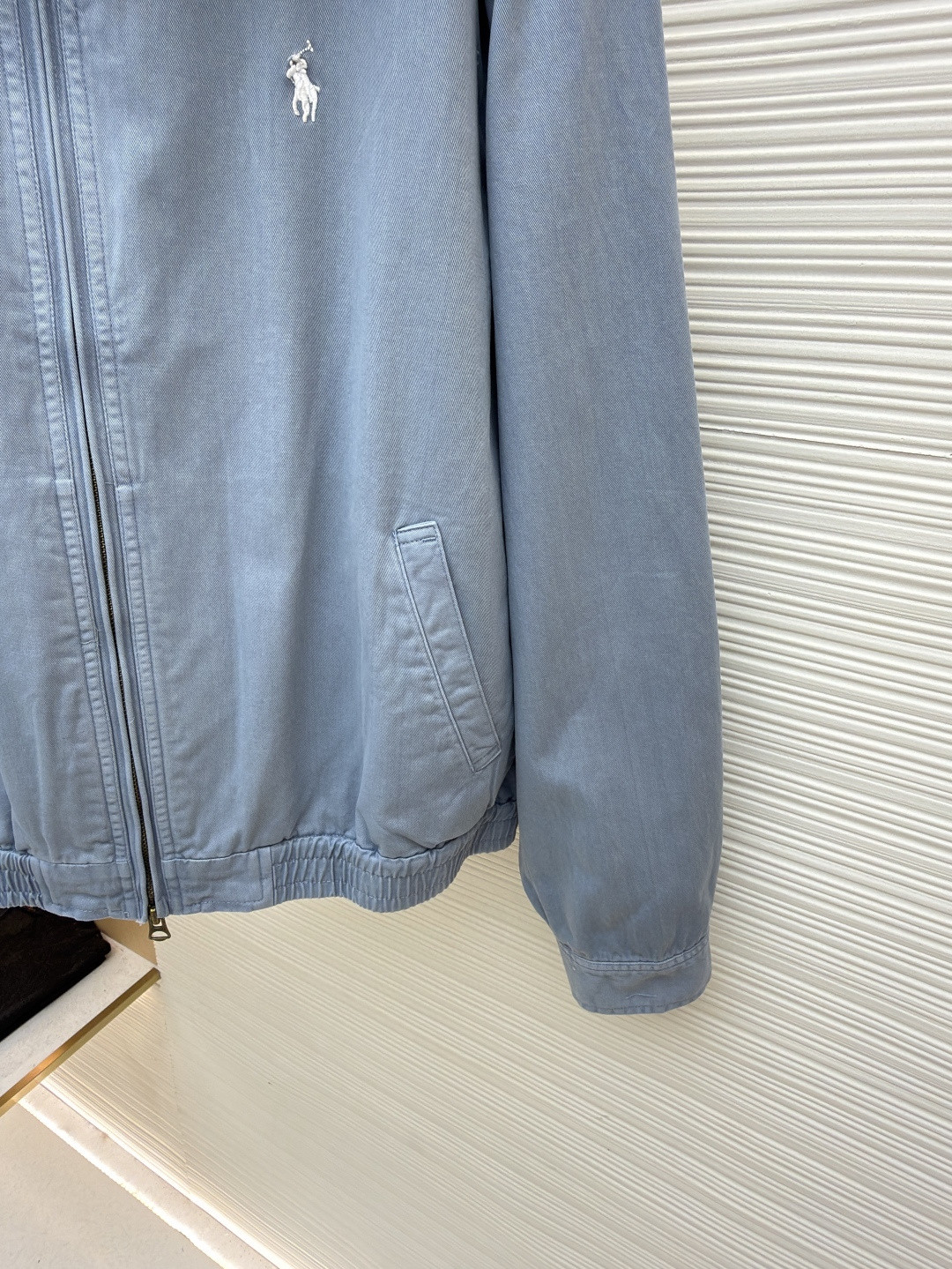 Ralph Lauren 拉夫劳伦 刺绣拉链牛仔夹克 外套 长袖 蓝色 B5 WMPOOTWN5A20092-400