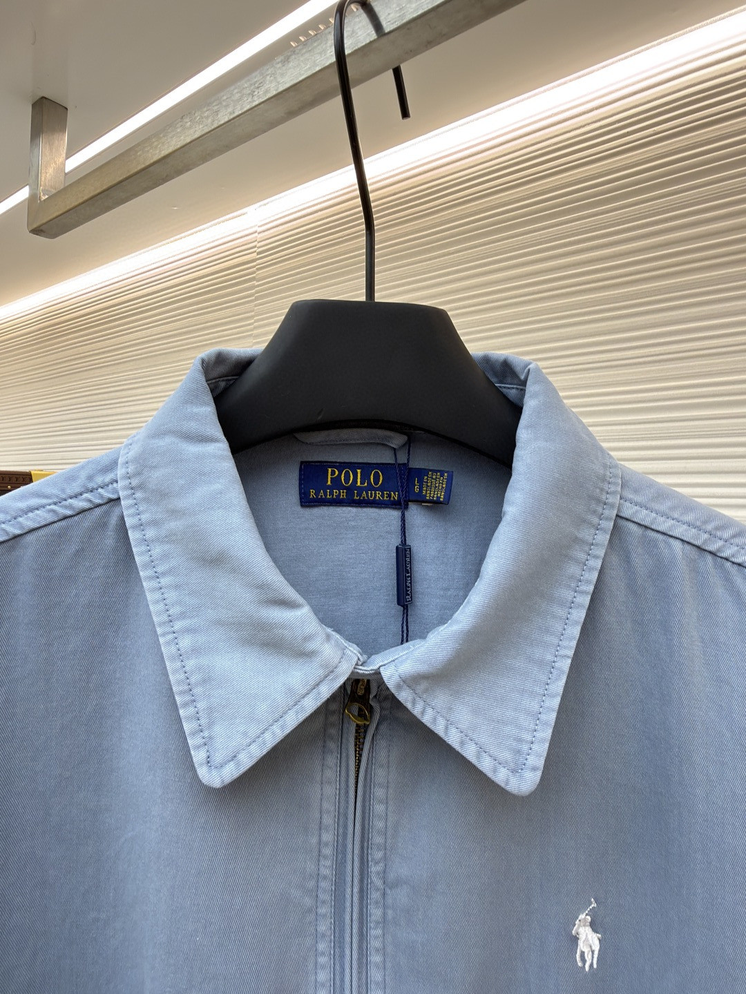 Ralph Lauren 拉夫劳伦 刺绣拉链牛仔夹克 外套 长袖 蓝色 B5 WMPOOTWN5A20092-400