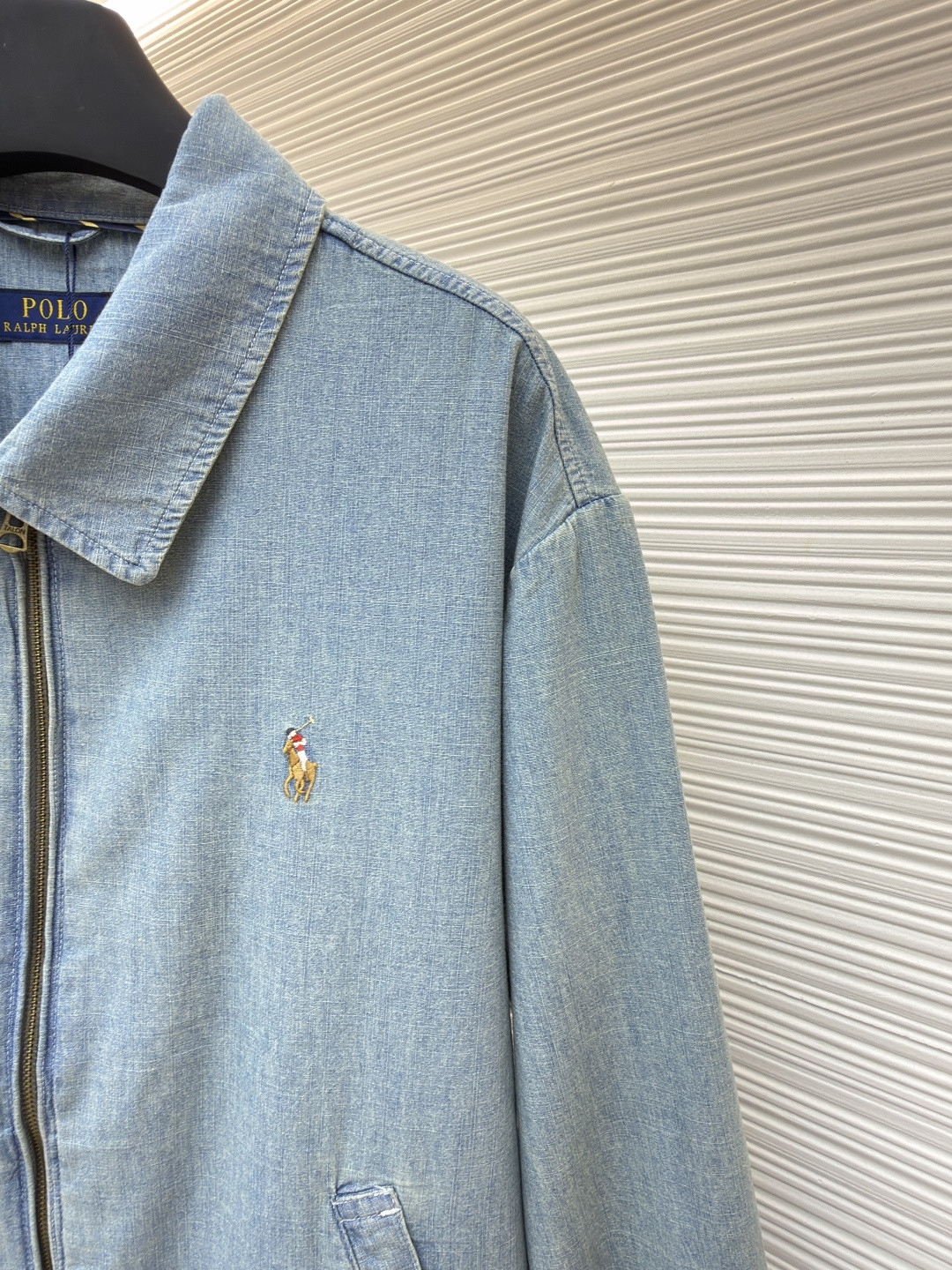 Ralph Lauren 拉夫劳伦 彩色刺绣拉链牛仔夹克 外套 长袖 蓝色 B5 MNPOOTW16021333-450