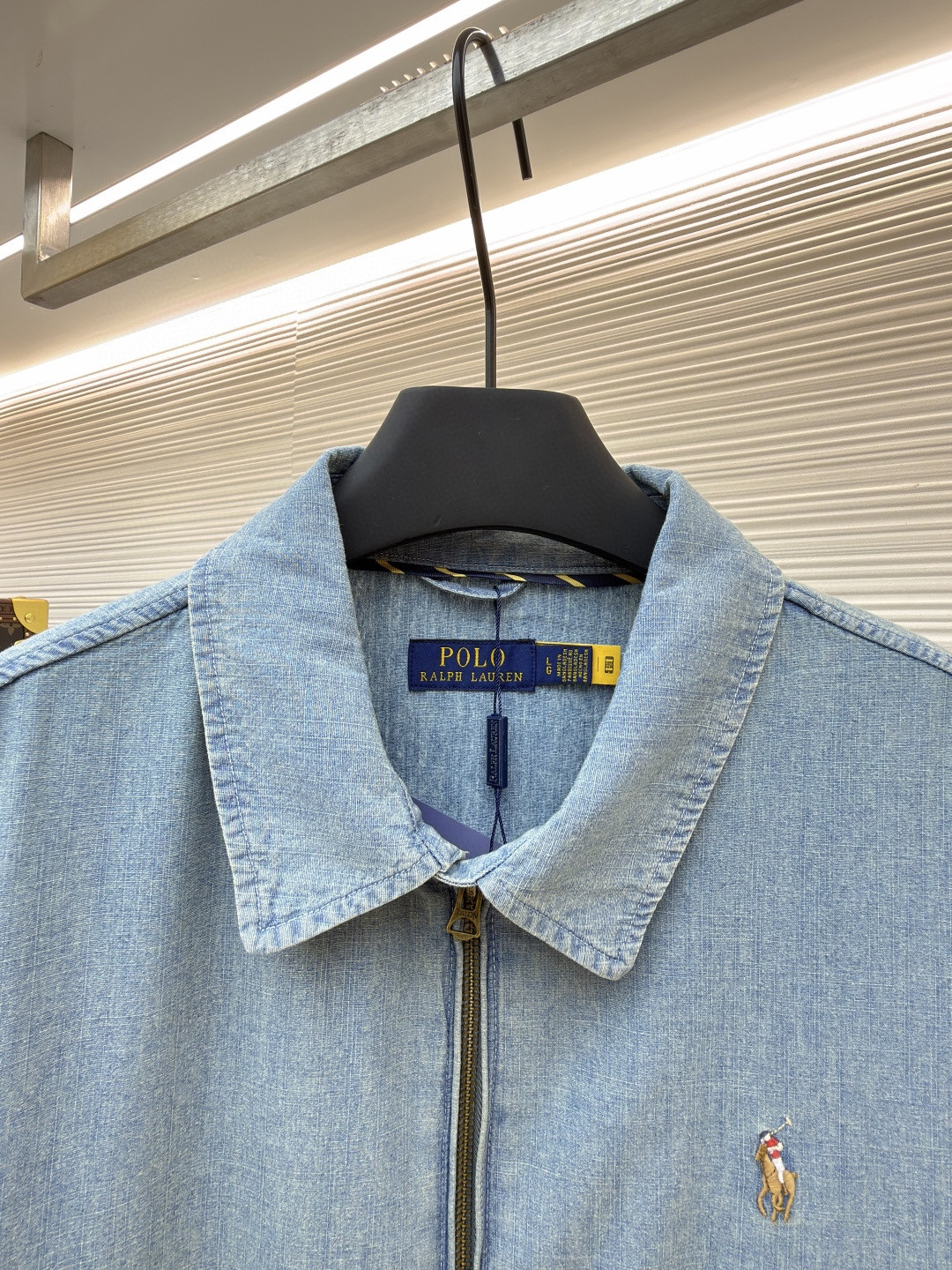 Ralph Lauren 拉夫劳伦 彩色刺绣拉链牛仔夹克 外套 长袖 蓝色 B5 MNPOOTW16021333-450