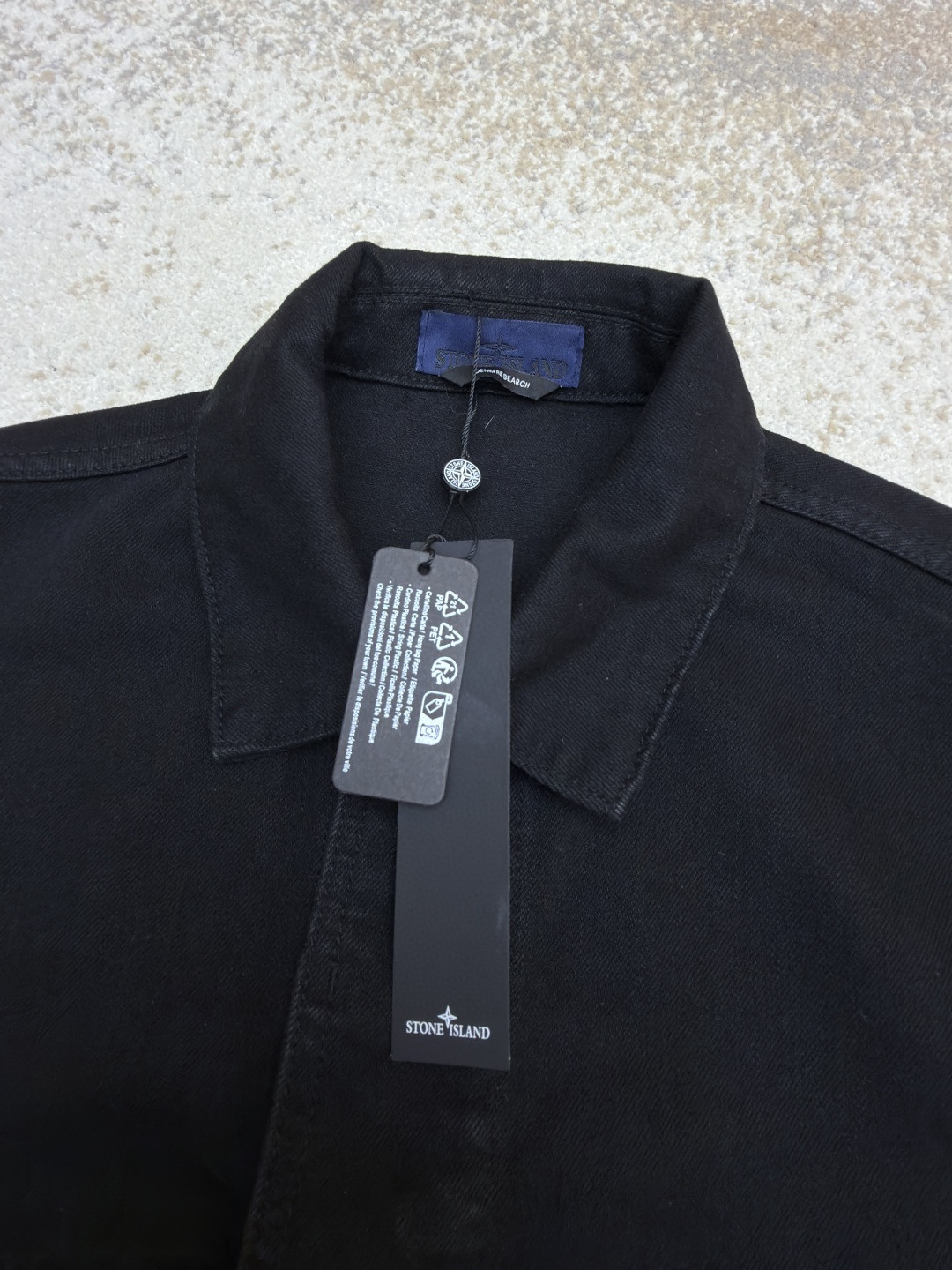 STONE ISLAND 石头岛 徽章牛仔外套 夹克 牛仔衣 长袖 黑色 B5 K2S15Q100027S00J5V0029