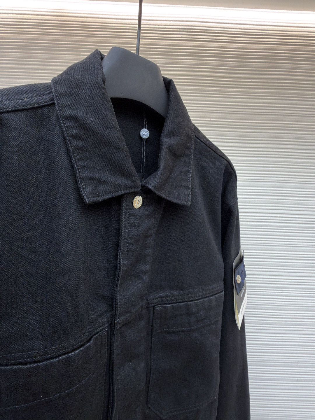 STONE ISLAND 石头岛 徽章牛仔外套 夹克 牛仔衣 长袖 黑色 B5 K2S15Q100027S00J5V0029