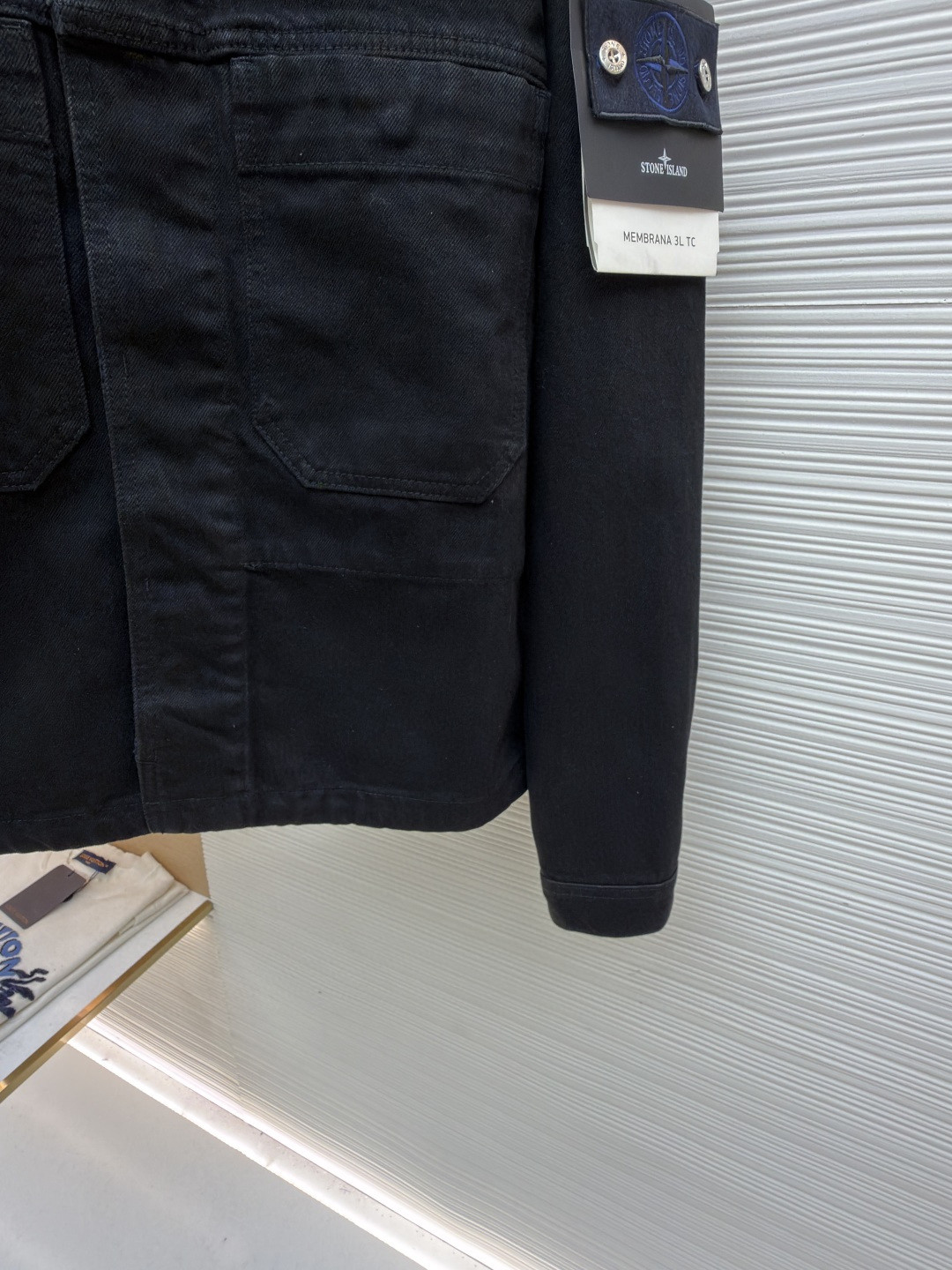 STONE ISLAND 石头岛 徽章牛仔外套 夹克 牛仔衣 长袖 黑色 B5 K2S15Q100027S00J5V0029