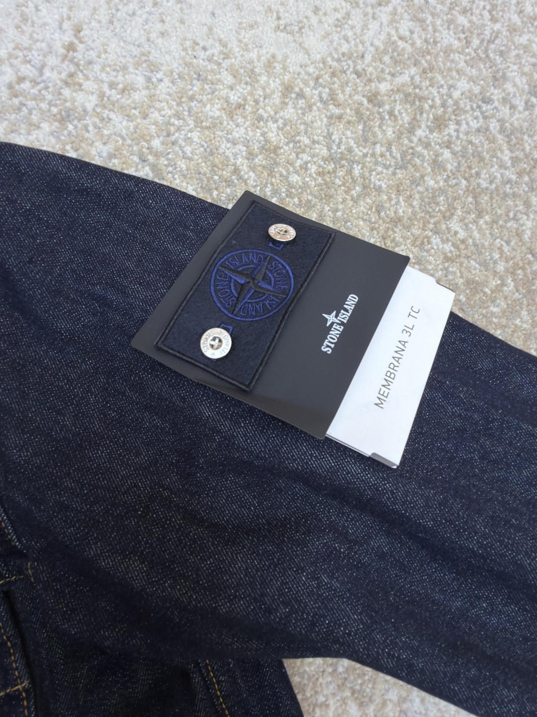 STONE ISLAND 石头岛 明线徽章牛仔外套 夹克 牛仔衣 长袖 蓝色 B5 K2S15Q100027S00J7-VJ201