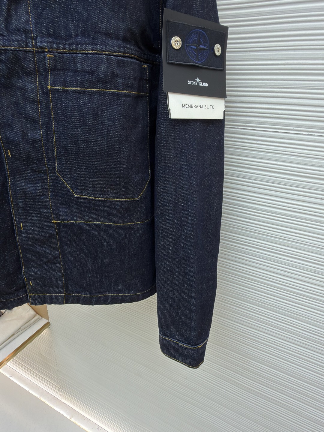 STONE ISLAND 石头岛 明线徽章牛仔外套 夹克 牛仔衣 长袖 蓝色 B5 K2S15Q100027S00J7-VJ201