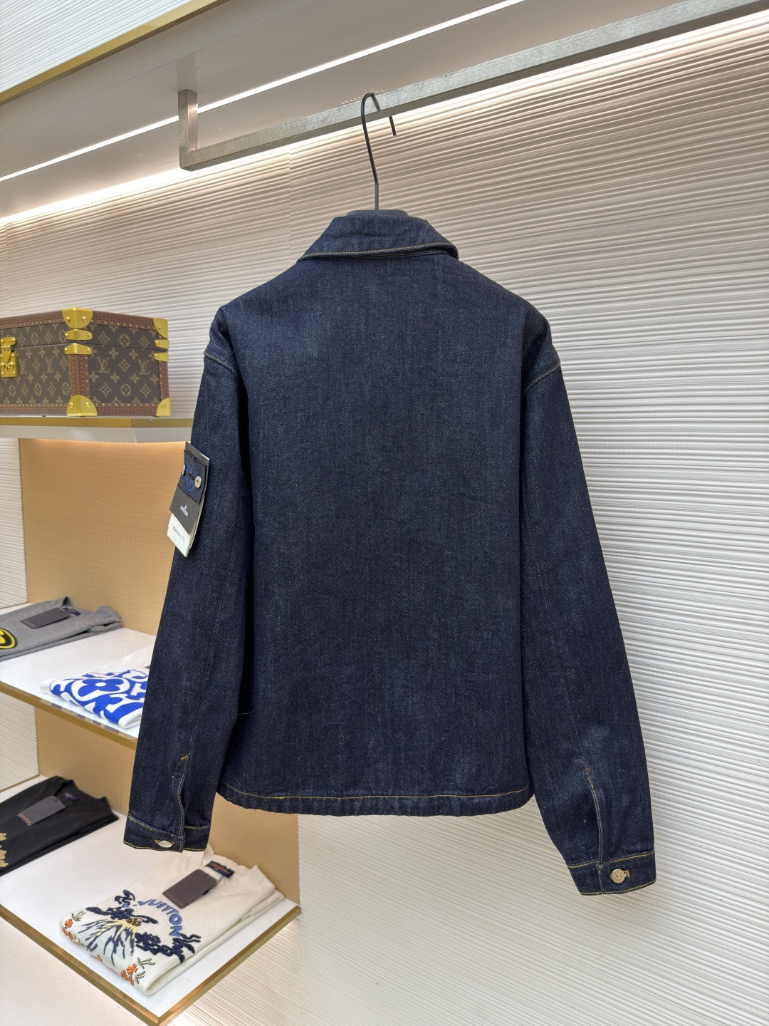 STONE ISLAND 石头岛 明线徽章牛仔外套 夹克 牛仔衣 长袖 蓝色 B5 K2S15Q100027S00J7-VJ201