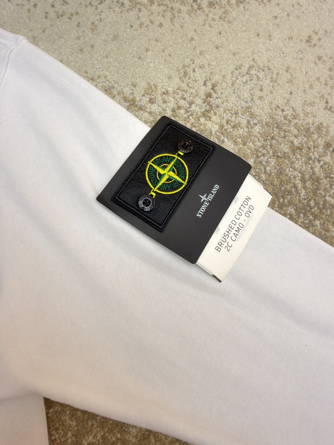 STONE ISLAND 石头岛 袖口徽标圆领卫衣 长袖 白色 A7 811562420-V0001