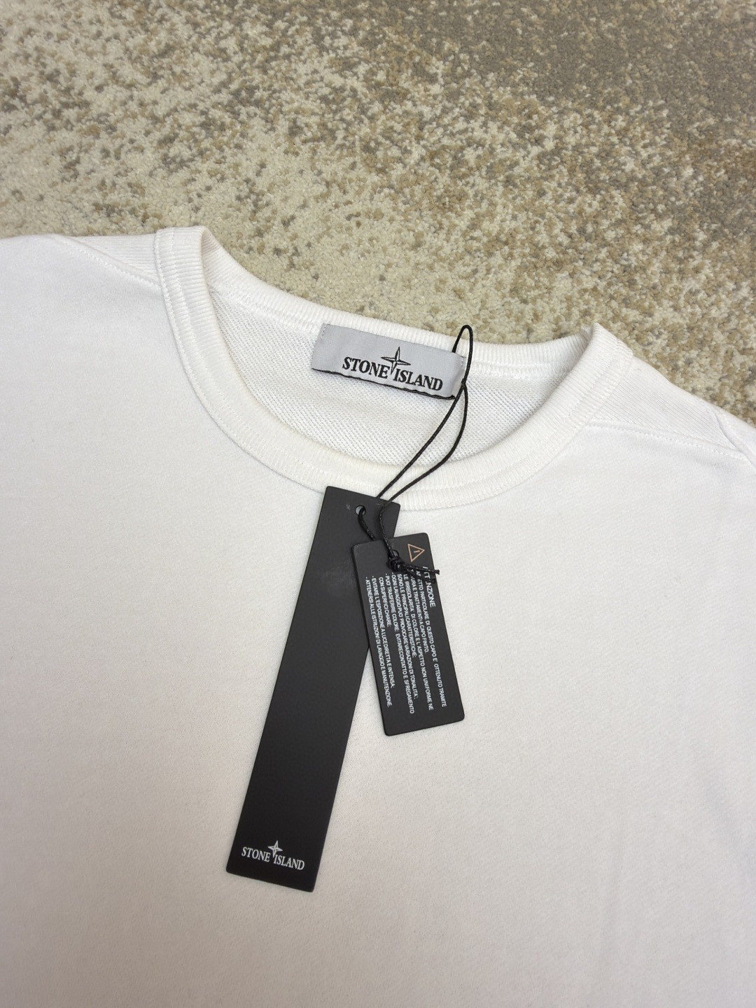 STONE ISLAND 石头岛 袖口徽标圆领卫衣 长袖 白色 A7 811562420-V0001