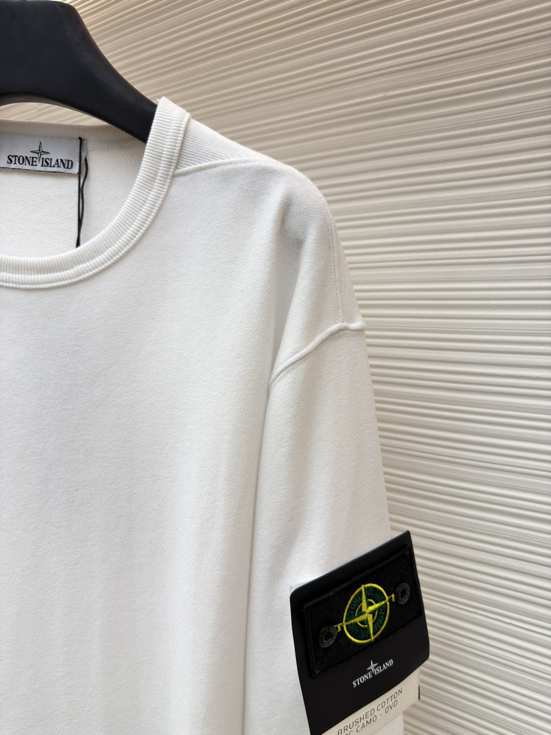 STONE ISLAND 石头岛 袖口徽标圆领卫衣 长袖 白色 A7 811562420-V0001