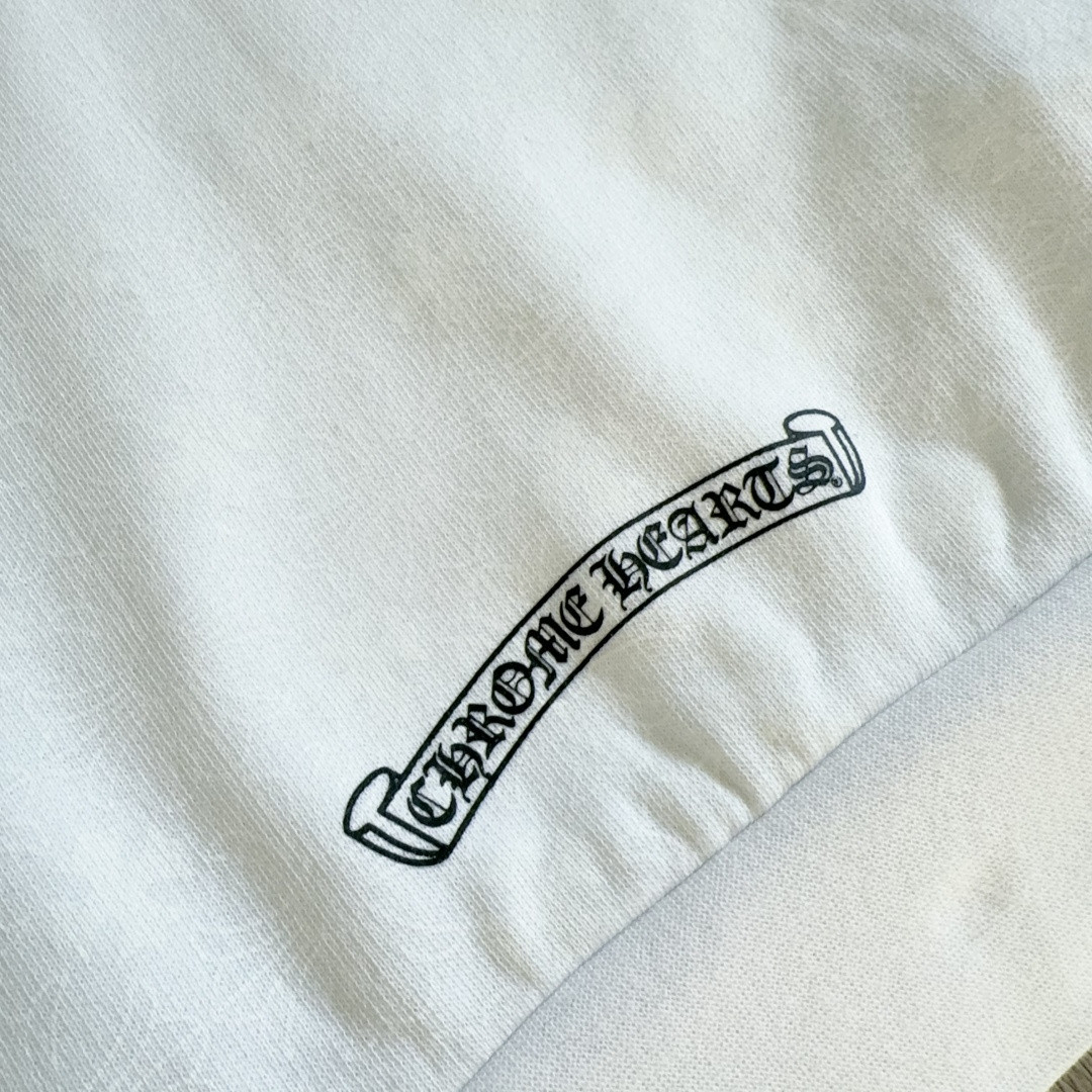 Chrome Hearts 克罗心 马蹄花臂暗纹满印连帽卫衣 套头 外套 白色 A5 