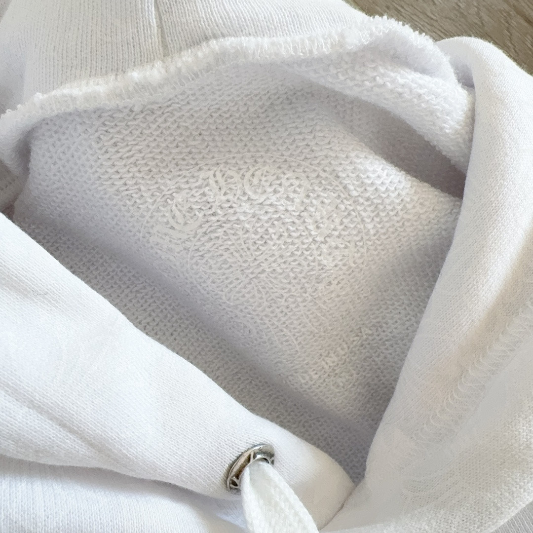 Chrome Hearts 克罗心 马蹄花臂暗纹满印连帽卫衣 套头 外套 白色 A5 