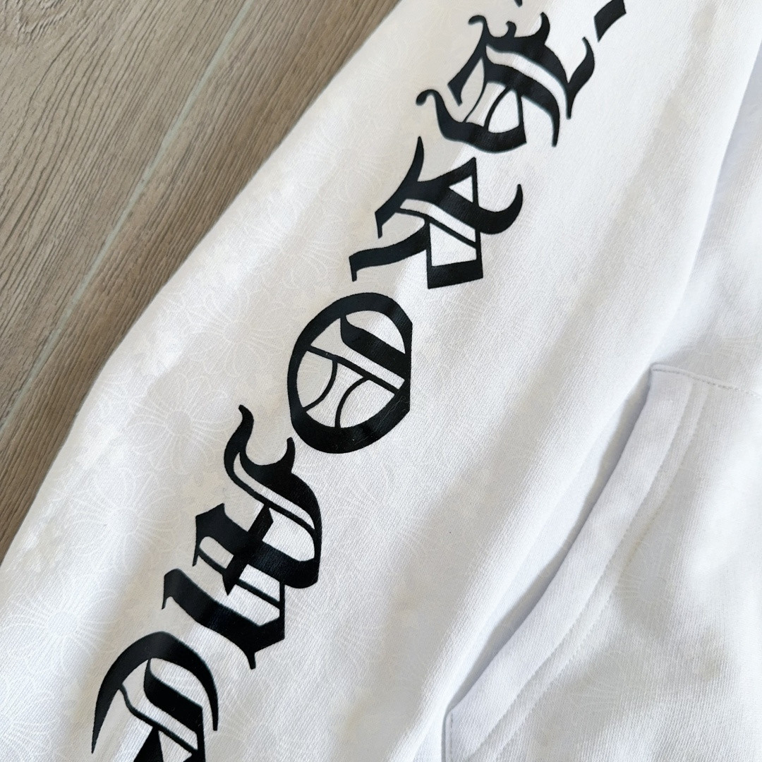 Chrome Hearts 克罗心 马蹄花臂暗纹满印连帽卫衣 套头 外套 白色 A5 