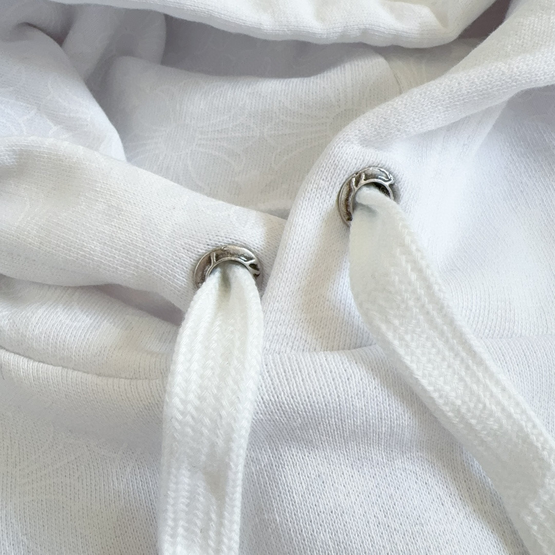 Chrome Hearts 克罗心 马蹄花臂暗纹满印连帽卫衣 套头 外套 白色 A5 