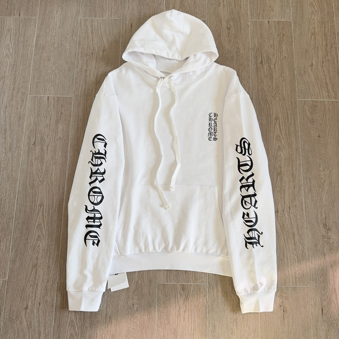 Chrome Hearts 克罗心 马蹄花臂暗纹满印连帽卫衣 套头 外套 白色 A5 