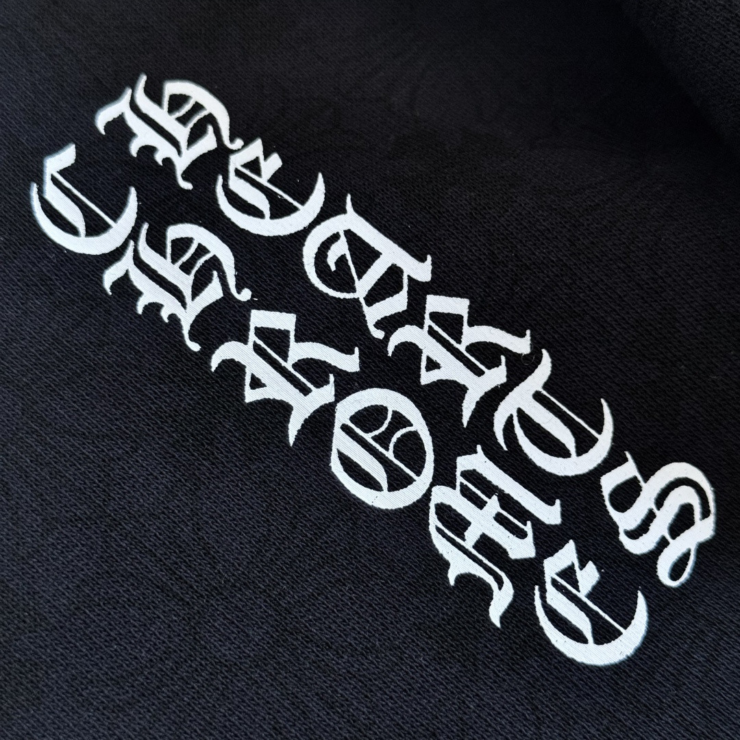 Chrome Hearts 克罗心 马蹄花臂暗纹满印连帽卫衣 套头 外套 黑色 A5 