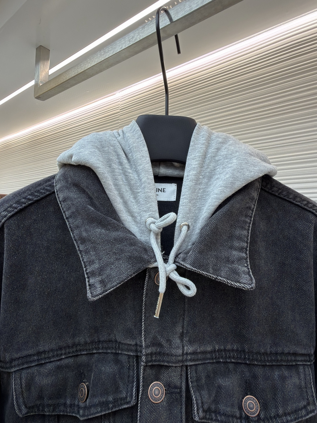 CELINE 赛琳 连帽牛仔外套 牛仔衣 夹克 长袖 黑灰色 黑色 蓝色 B5 2Q472947F-38CH