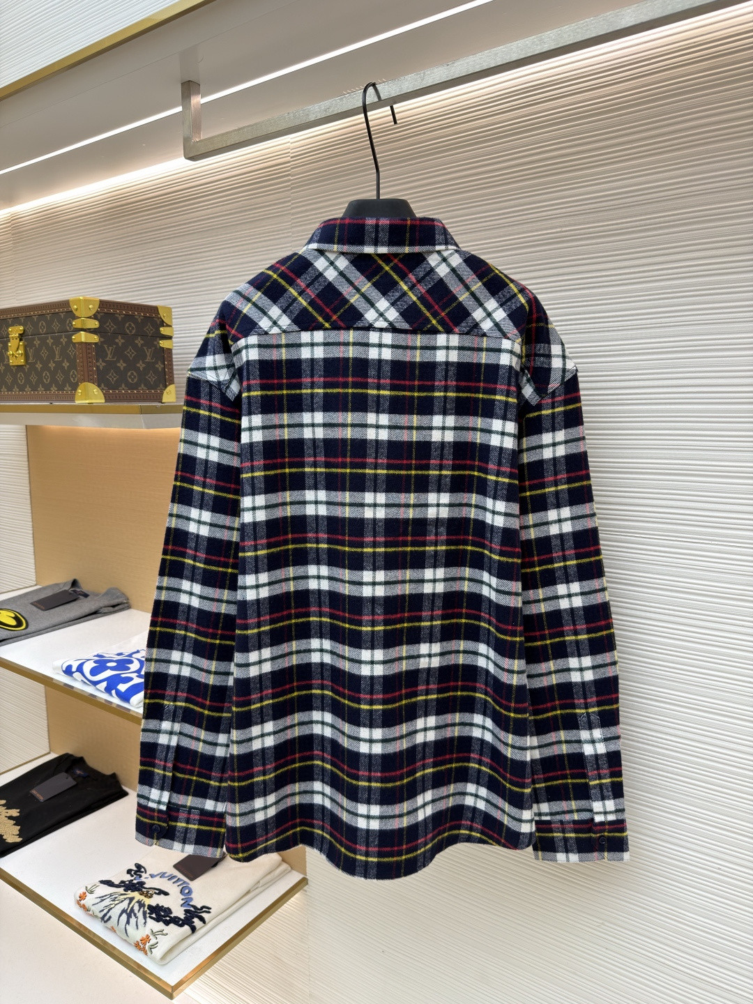 CELINE 赛琳 羊毛标识格子衬衫 外套 长袖 B0 RC07H0H06-07RU