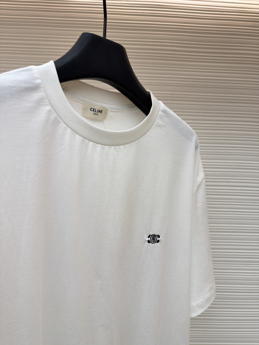 CELINE 赛琳 凯旋门刺绣标识 短袖 T恤 圆领 夏款 白色 黑色 红色 A0 2X04I671Q-01OB