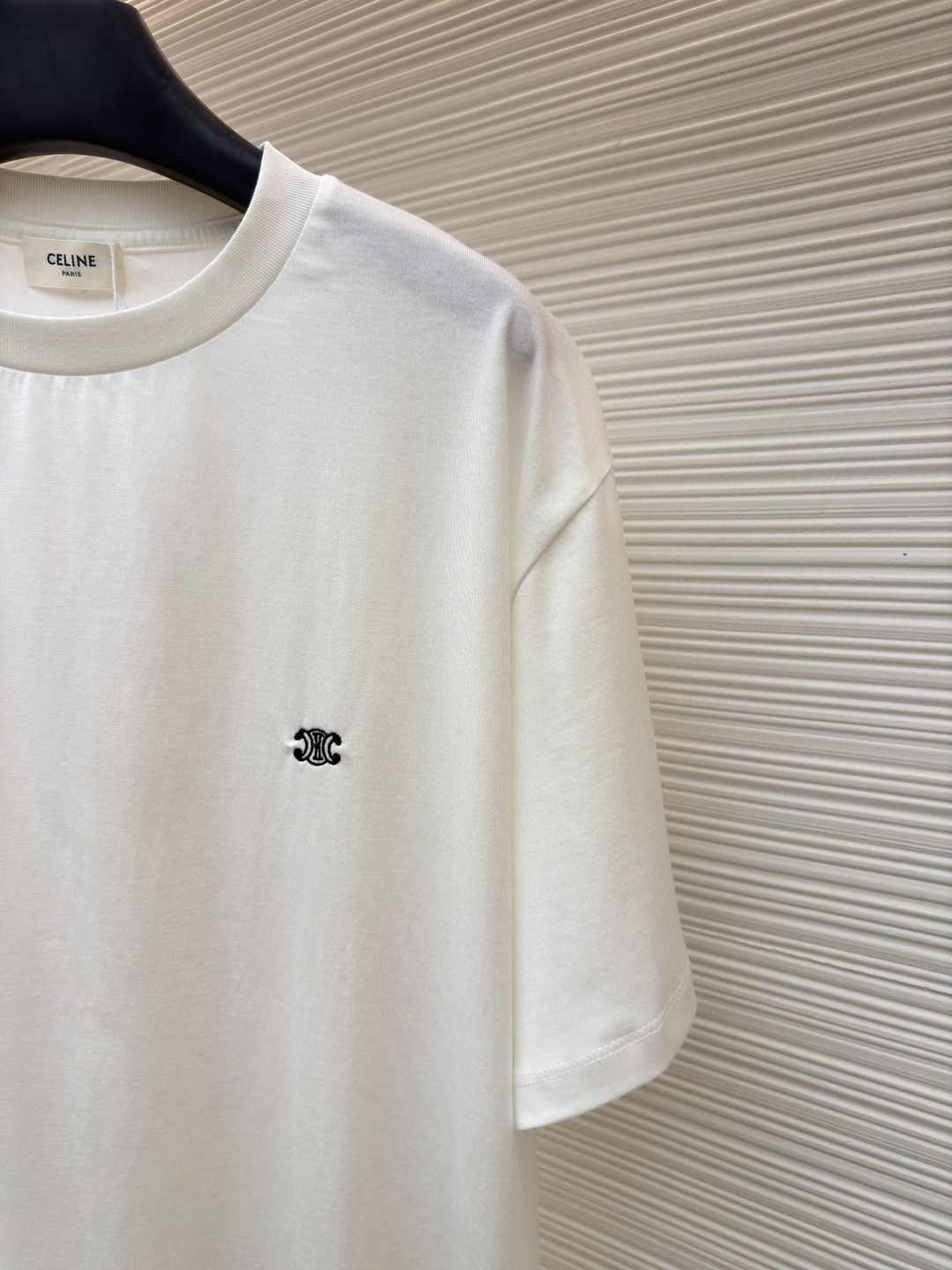 CELINE 赛琳 凯旋门刺绣标识 短袖 T恤 圆领 夏款 白色 黑色 红色 A0 2X04I671Q-01OB