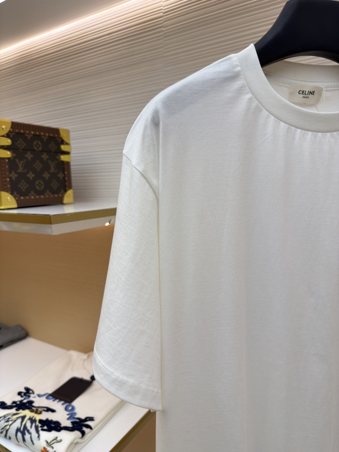 CELINE 赛琳 凯旋门刺绣标识 短袖 T恤 圆领 夏款 白色 黑色 红色 A0 2X04I671Q-01OB