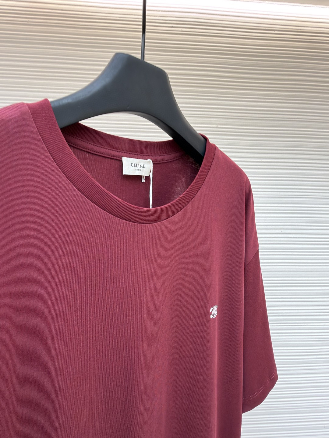 CELINE 赛琳 凯旋门刺绣标识 短袖 T恤 圆领 夏款 白色 黑色 红色 A0 2X04I671Q-01OB