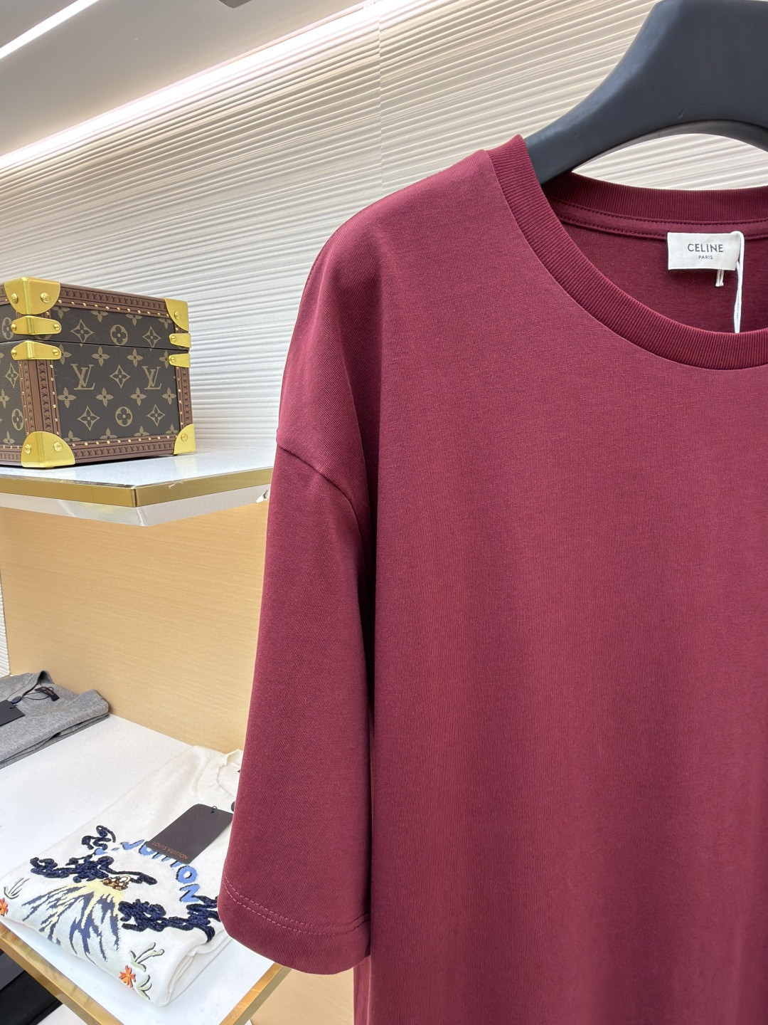 CELINE 赛琳 凯旋门刺绣标识 短袖 T恤 圆领 夏款 白色 黑色 红色 A0 2X04I671Q-01OB