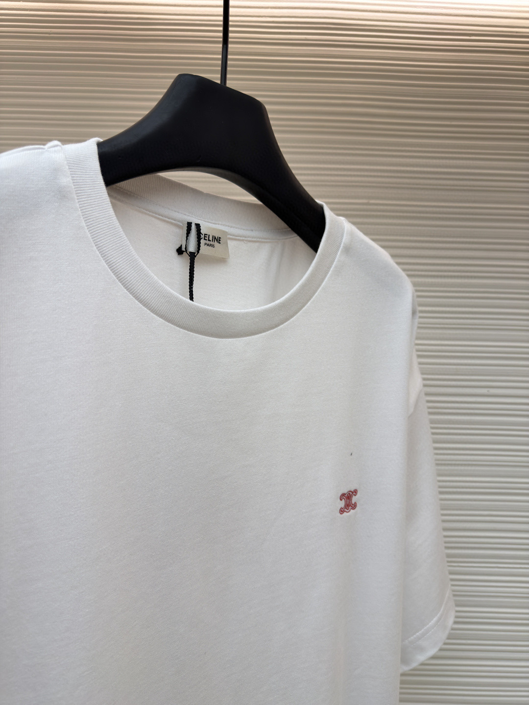 CELINE 赛琳 凯旋门刺绣标识 短袖 T恤 圆领 夏款 白色 A0 