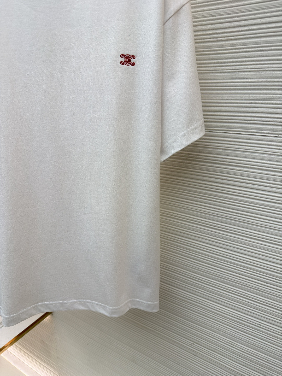 CELINE 赛琳 凯旋门刺绣标识 短袖 T恤 圆领 夏款 白色 A0 