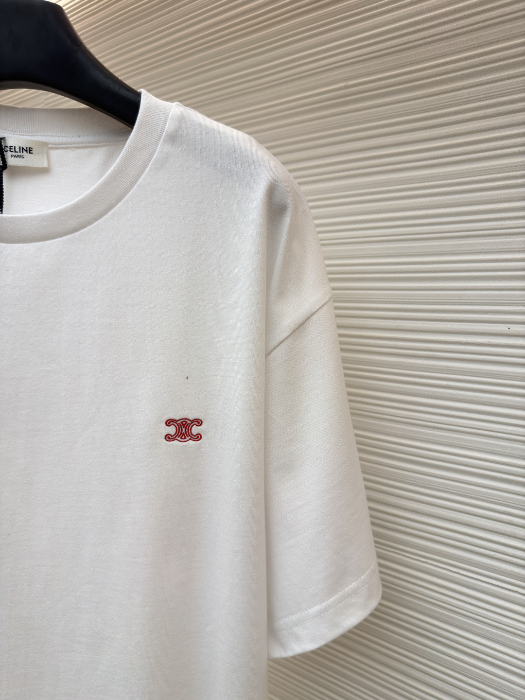 CELINE 赛琳 凯旋门刺绣标识 短袖 T恤 圆领 夏款 白色 A0 