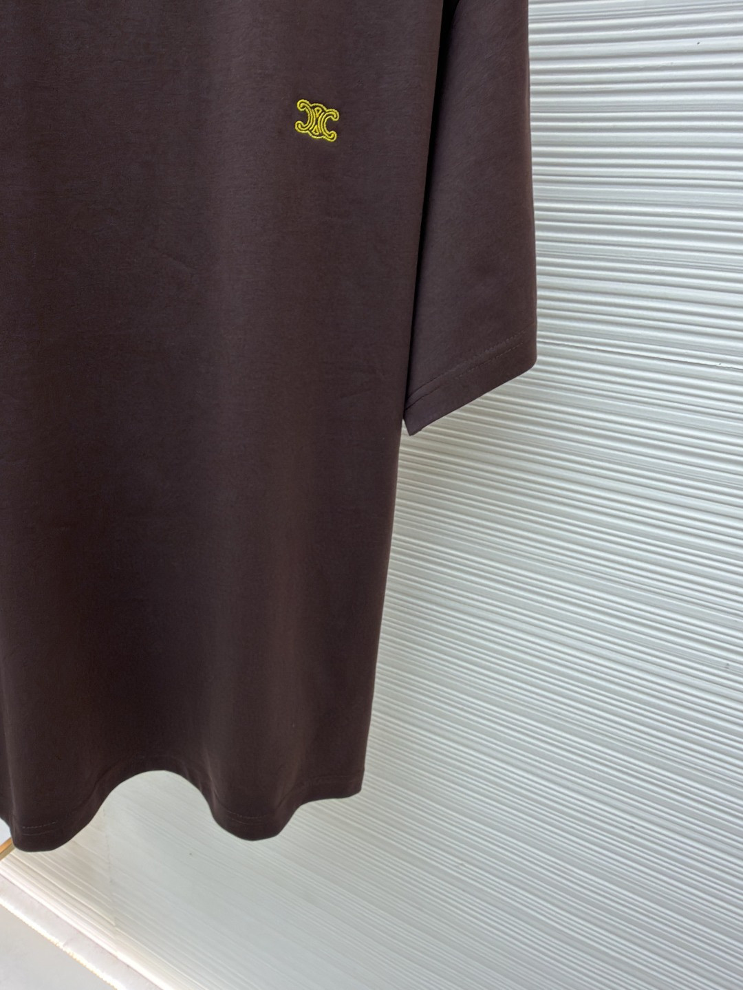 CELINE 赛琳 凯旋门刺绣标识 短袖 T恤 圆领 夏款 棕色 A0 RX0HW1243-19DY