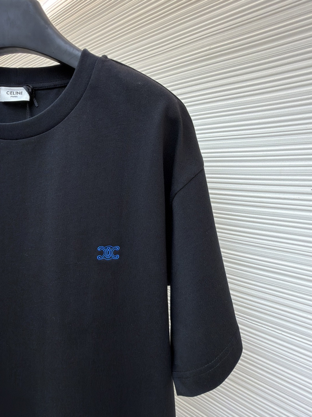 CELINE 赛琳 凯旋门刺绣标识 短袖 T恤 圆领 夏款 黑色 A0 RX0HW1243-GHC1