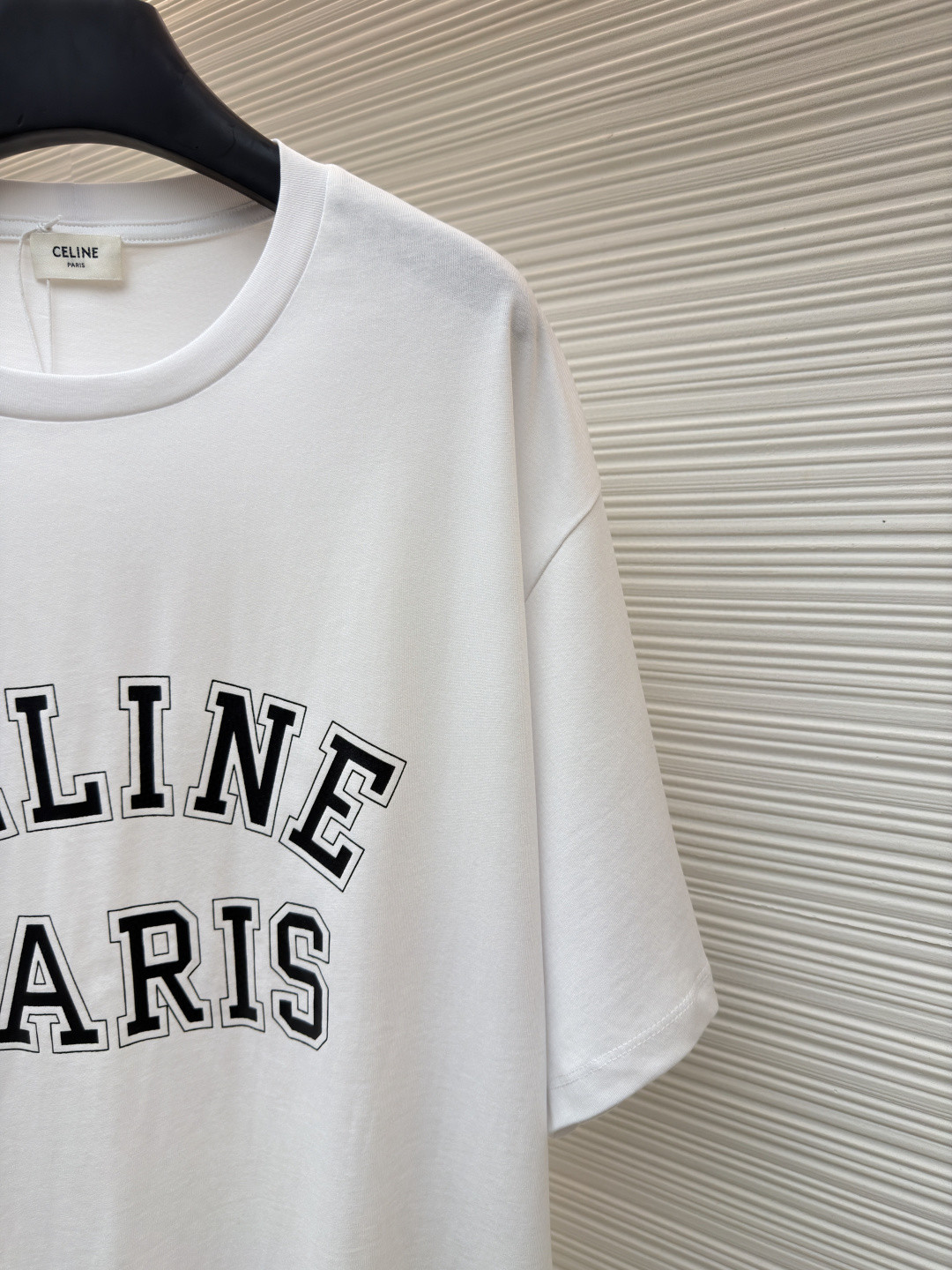 CELINE 赛琳 Paris印花 短袖 T恤 圆领 夏款 白色 蓝色 A0 RX0EF507Z-01OB