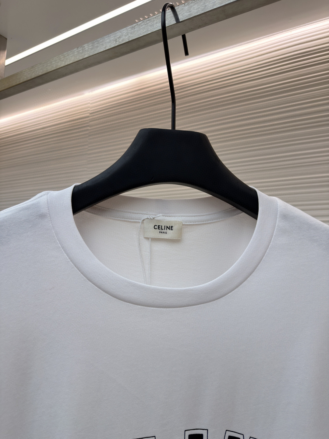 CELINE 赛琳 Paris印花 短袖 T恤 圆领 夏款 白色 蓝色 A0 RX0EF507Z-01OB
